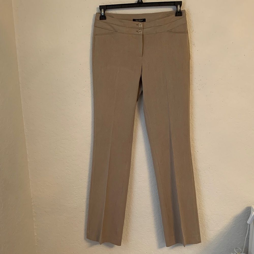 White House Black Market Legacy Boot Leg Tan Dress Pants Size 4 R